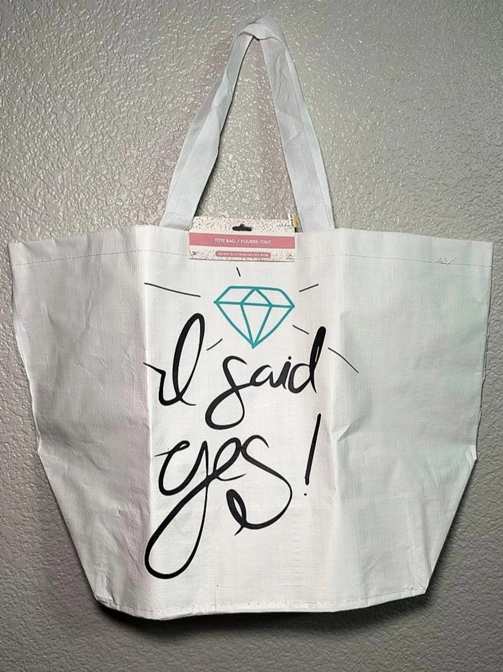 💎 “I Said Yes!” White Tote NWT